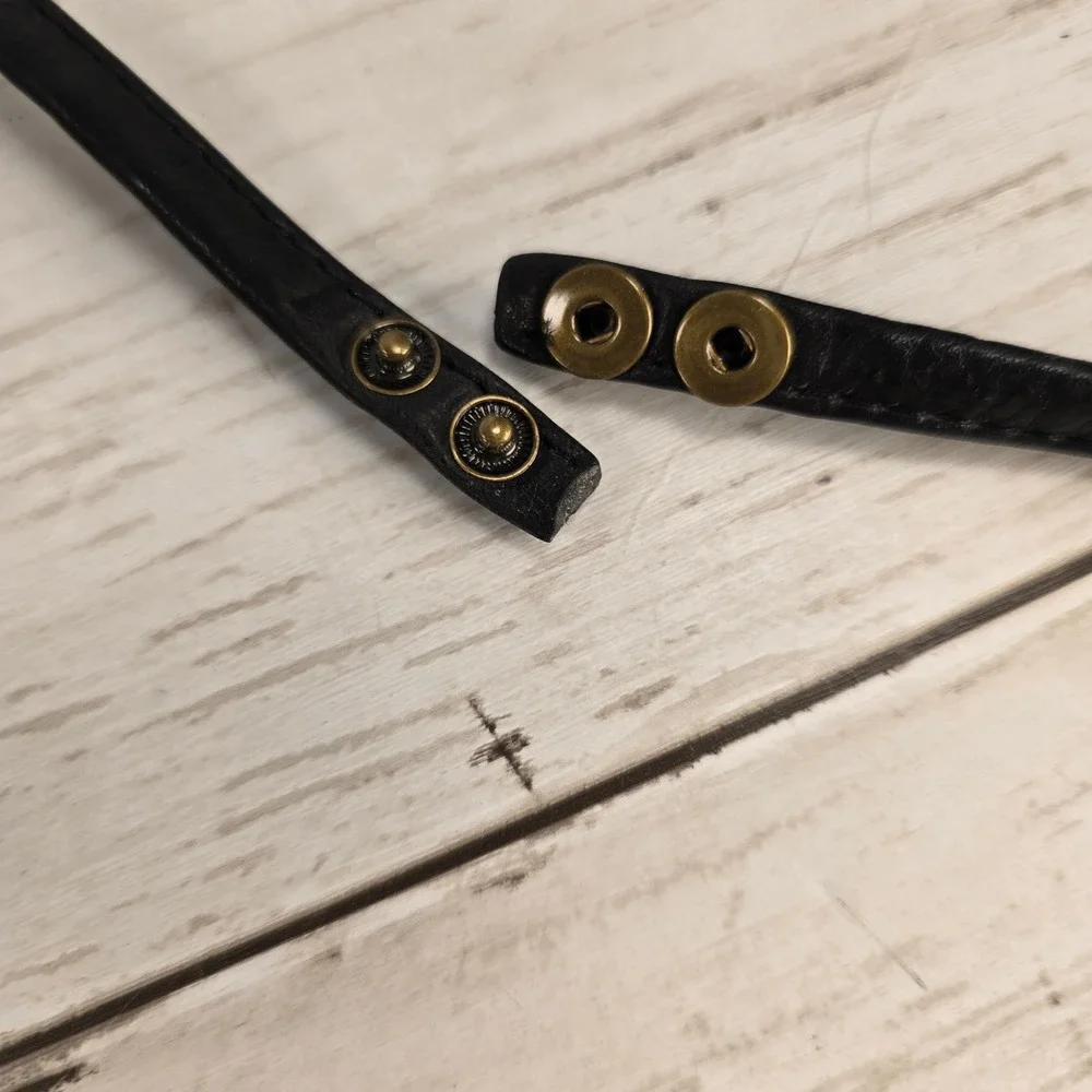 Fossil black leather